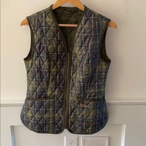 Barbour plaid vest